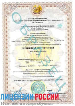 Образец сертификата соответствия Ангарск Сертификат OHSAS 18001